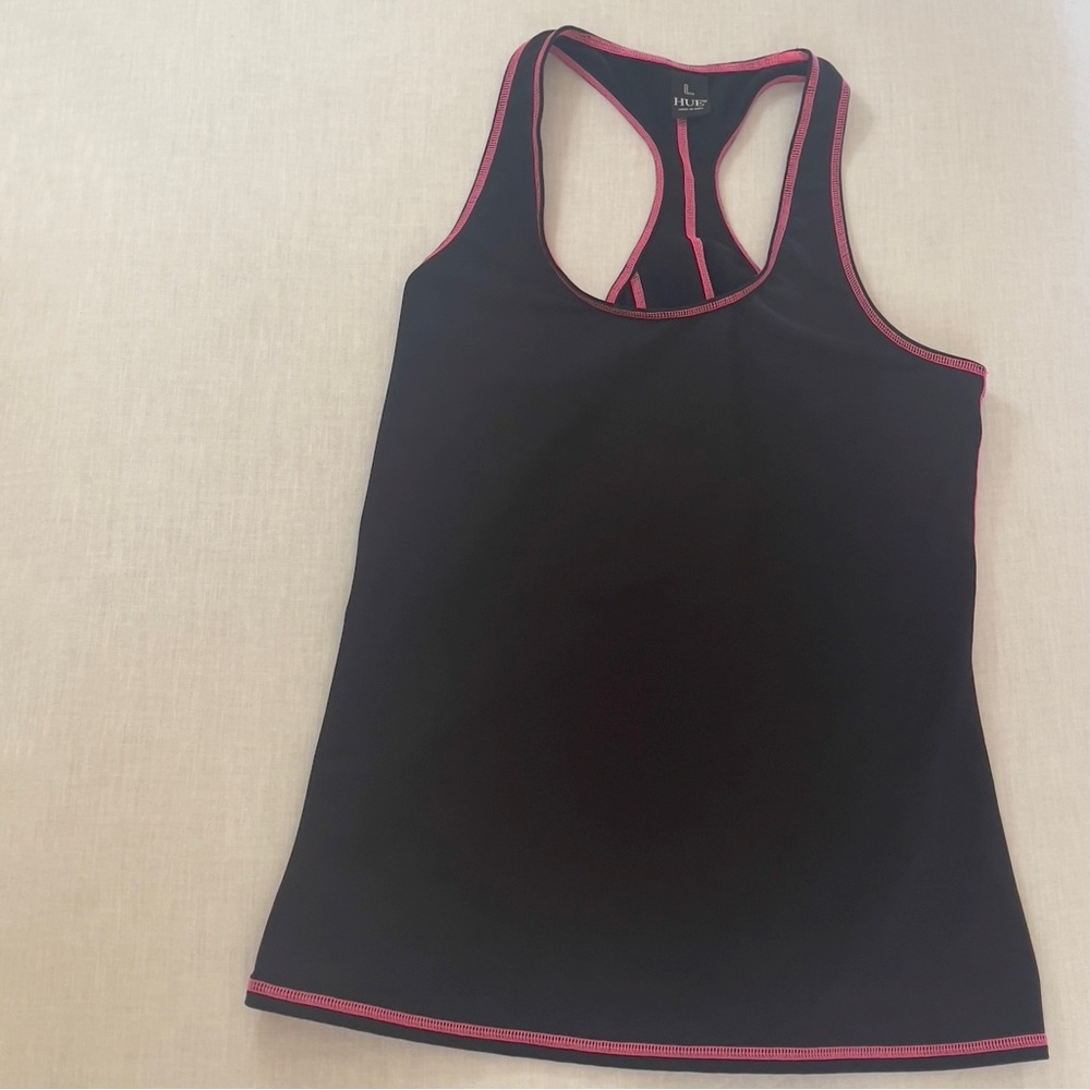 Hue Black & Pink Athletic Tank - Picture 2 of 5